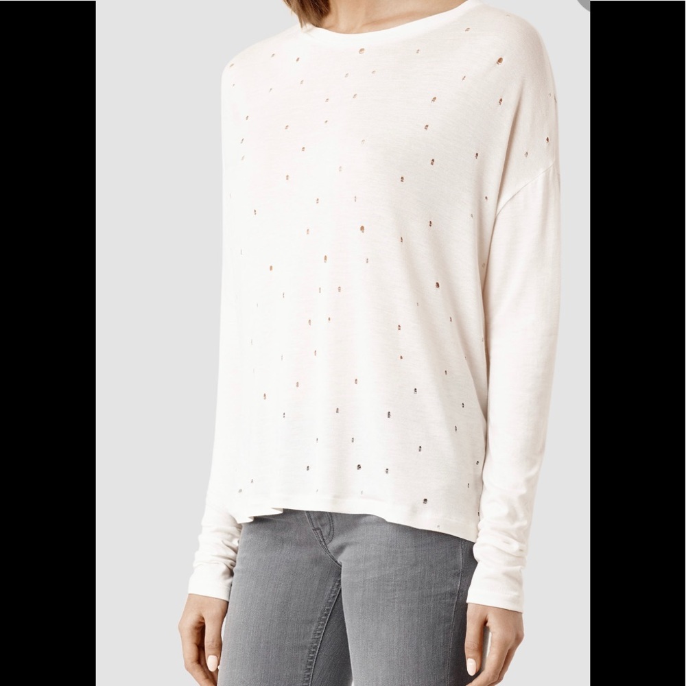 All Saints Fir Top in Nude Stone Size Medium